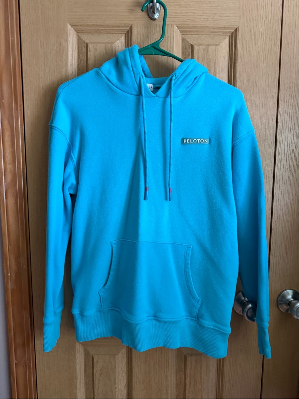 Peloton Make Your Mark Pullover Hoodie Turquoise Blue Size Small